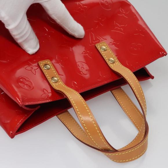 LOUIS VUITTON Monogram Vernis Reade PM Hand Bag Red Rouge M91088 LV Auth BD124 - Picture 6 of 16